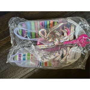 Little Miss matched Girls Multicolor Clear Slip-on Shoes Jelly Size 5 Youth New